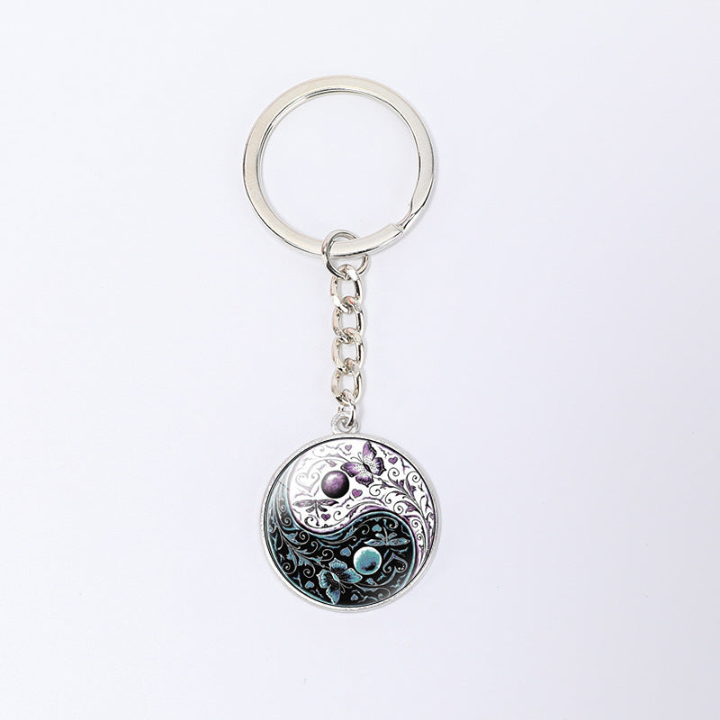 Wholesale Zinc Alloy Tai Chi Key Ring